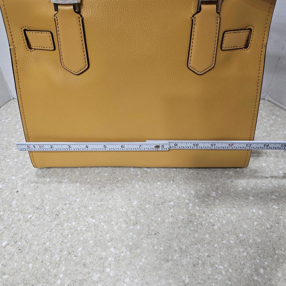 Michael Kors Hamilton Medium Leather Satchel In Golden Rod Color NWT - Picture 4 of 9